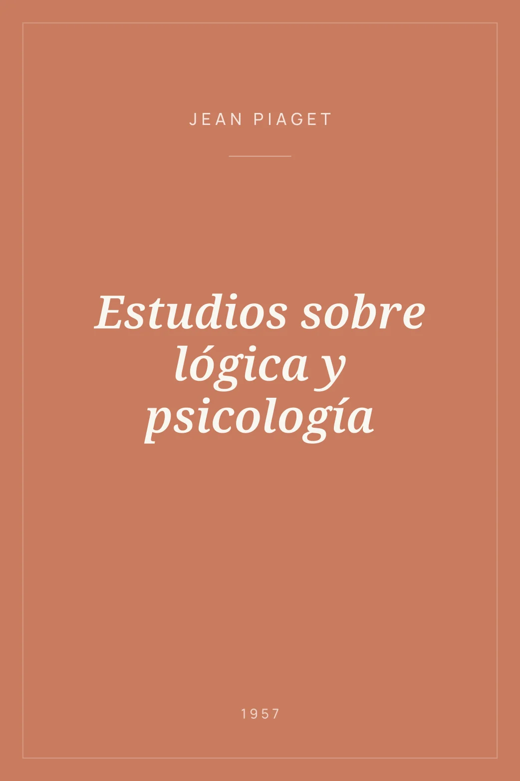 Portada de Estudios sobre lógica y psicología