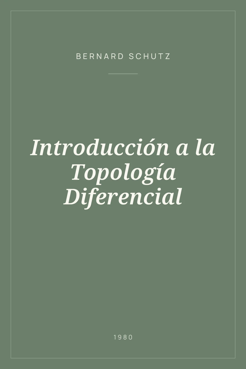 Portada de Introducción a la Topología Diferencial