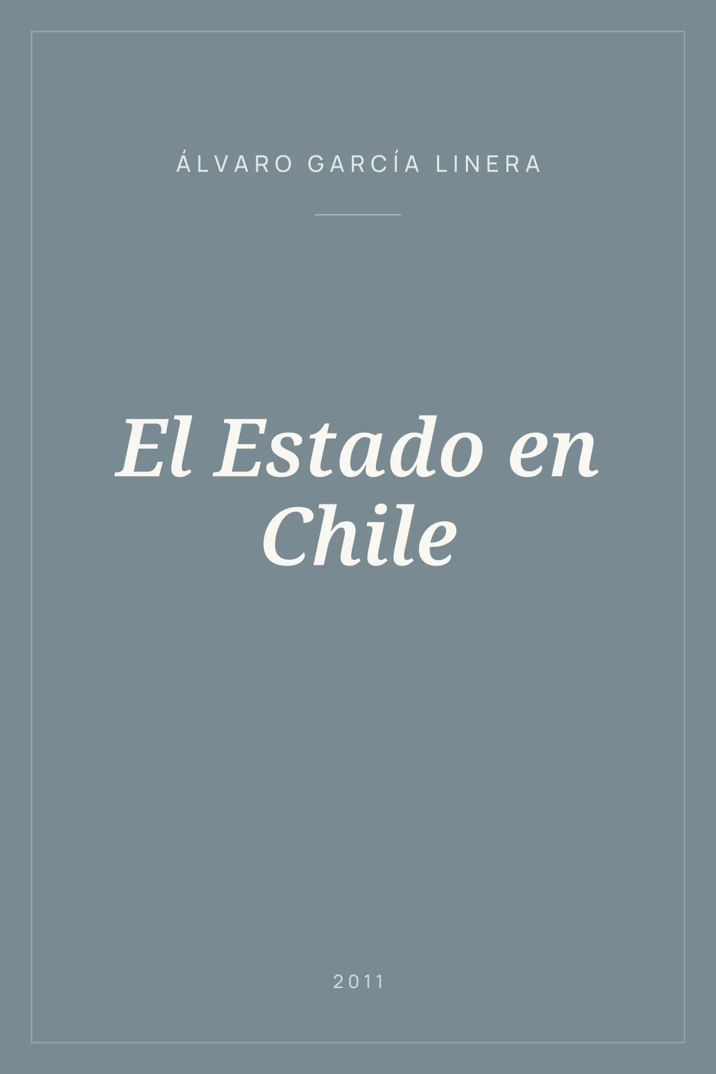 Portada de El Estado en Chile