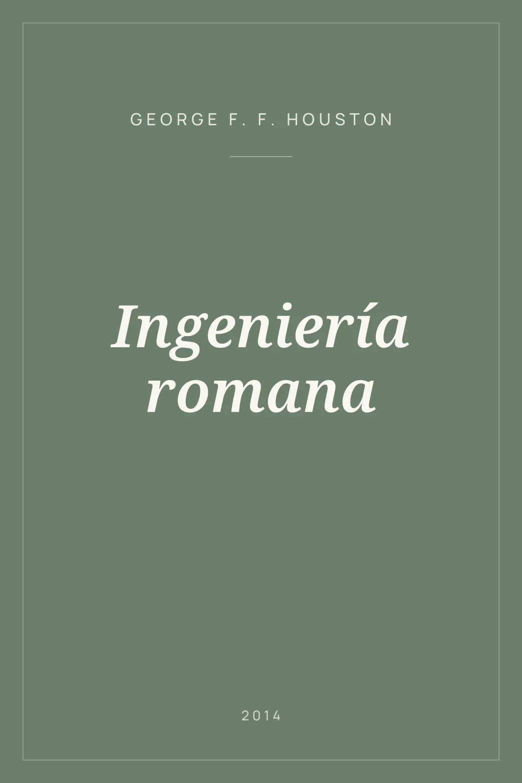 Portada de Ingeniería romana
