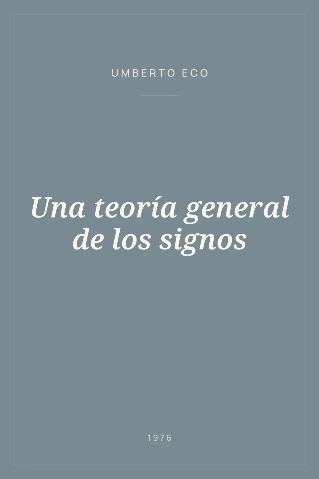 Portada de Una teoría general de los signos