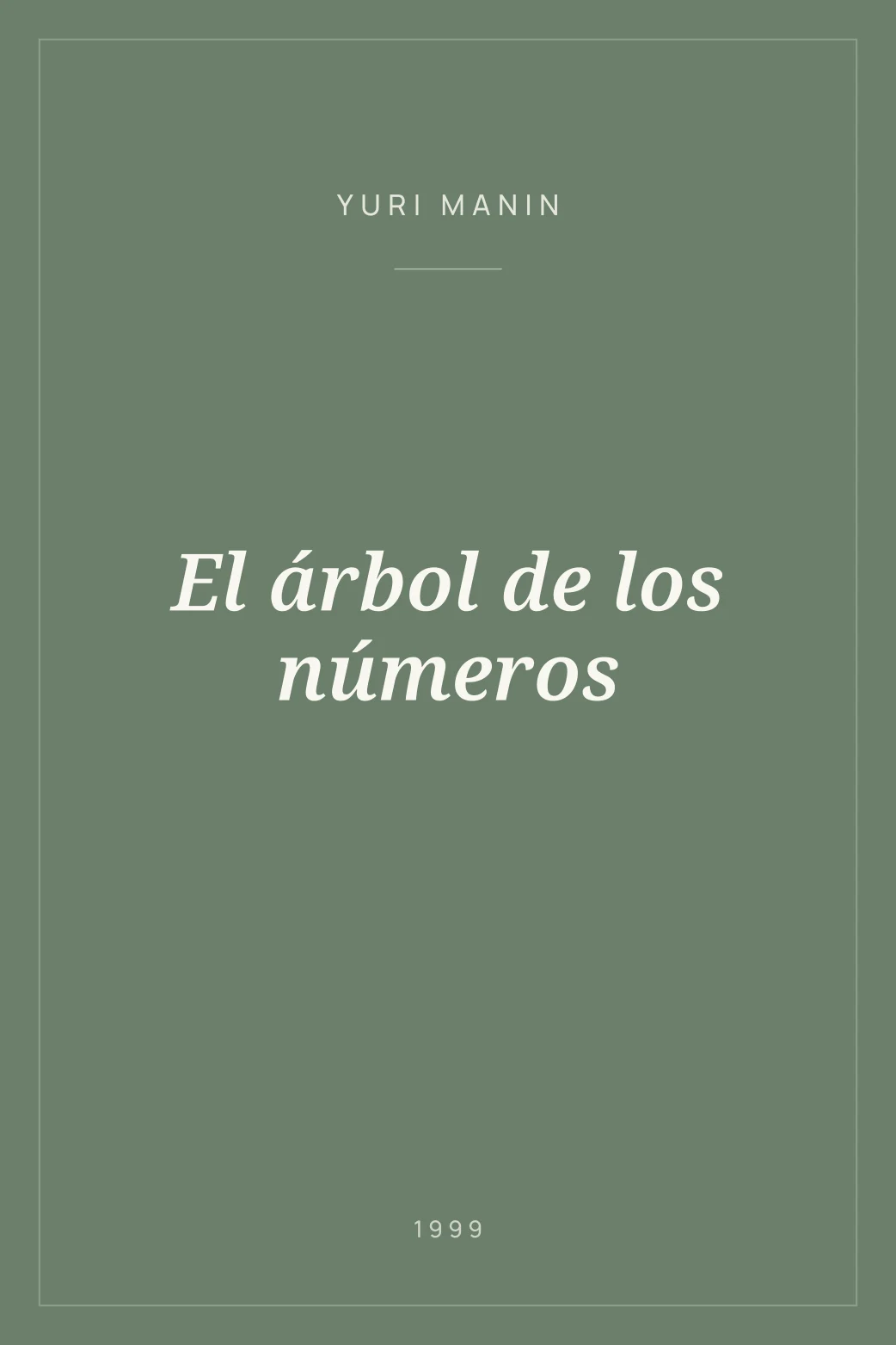 Portada de El árbol de los números