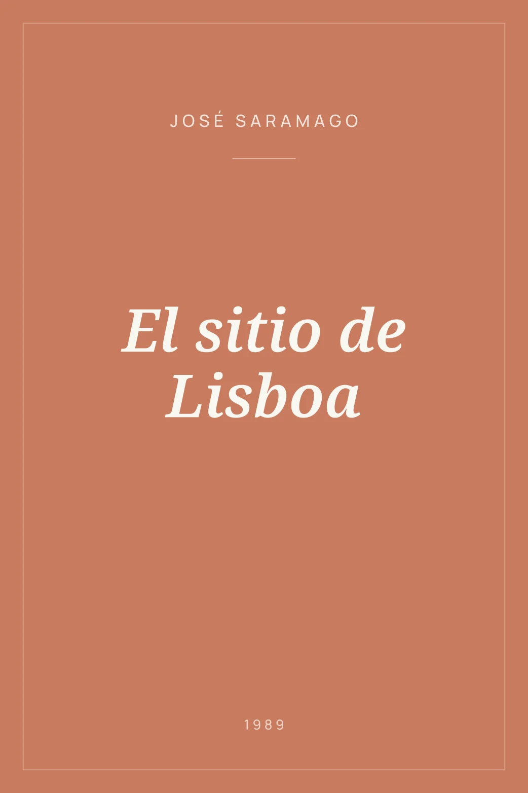 Portada de El sitio de Lisboa