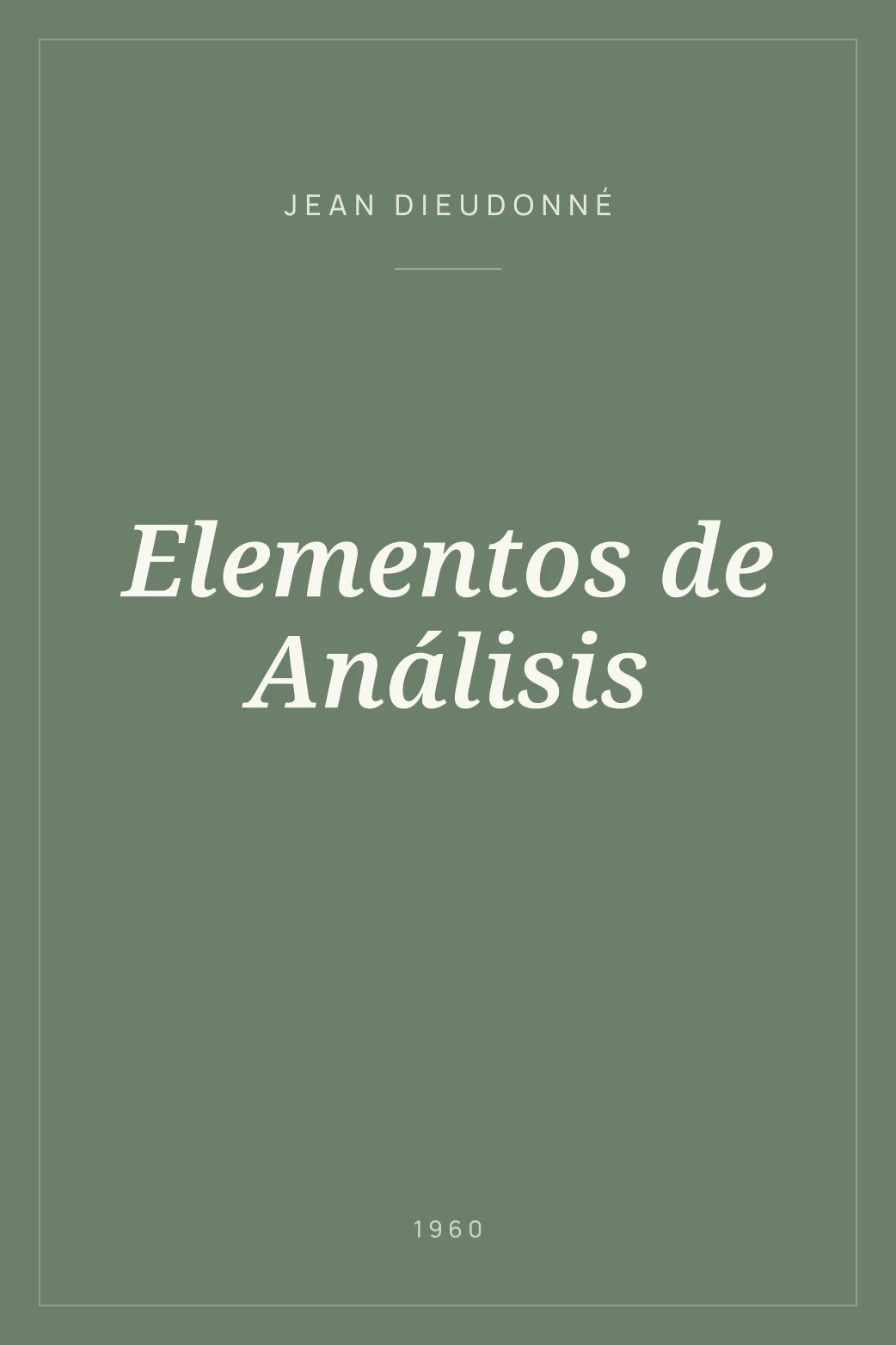 Portada de Elementos de Análisis