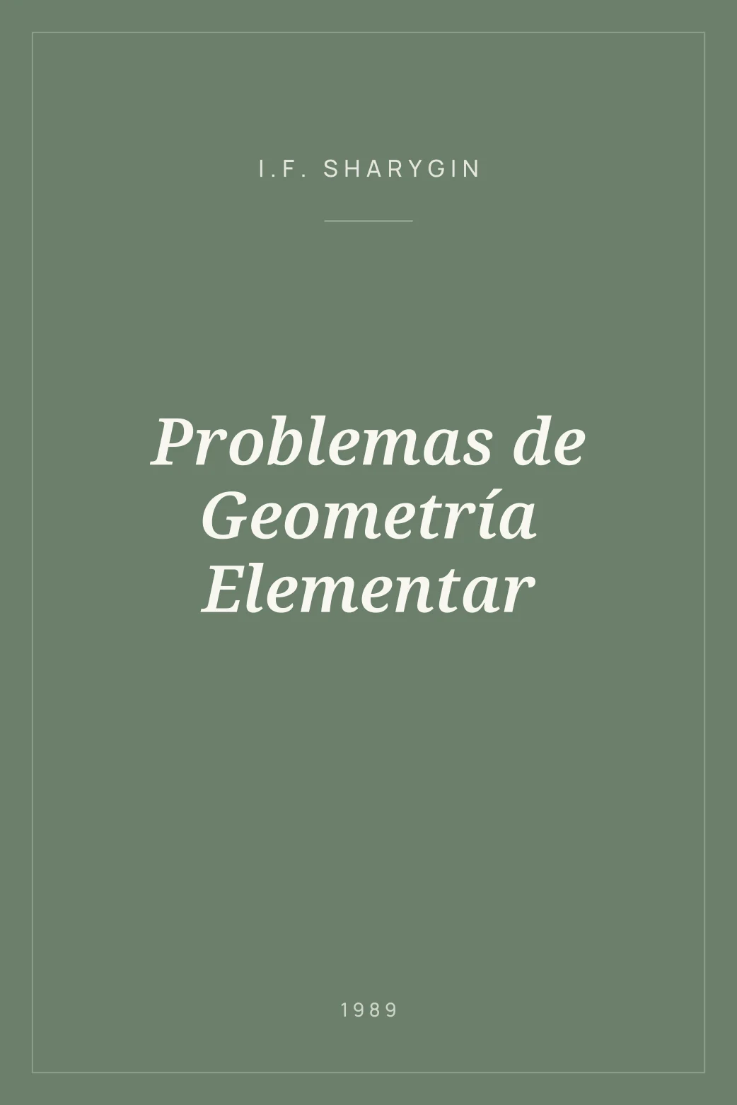 Portada de Problemas de Geometría Elementar