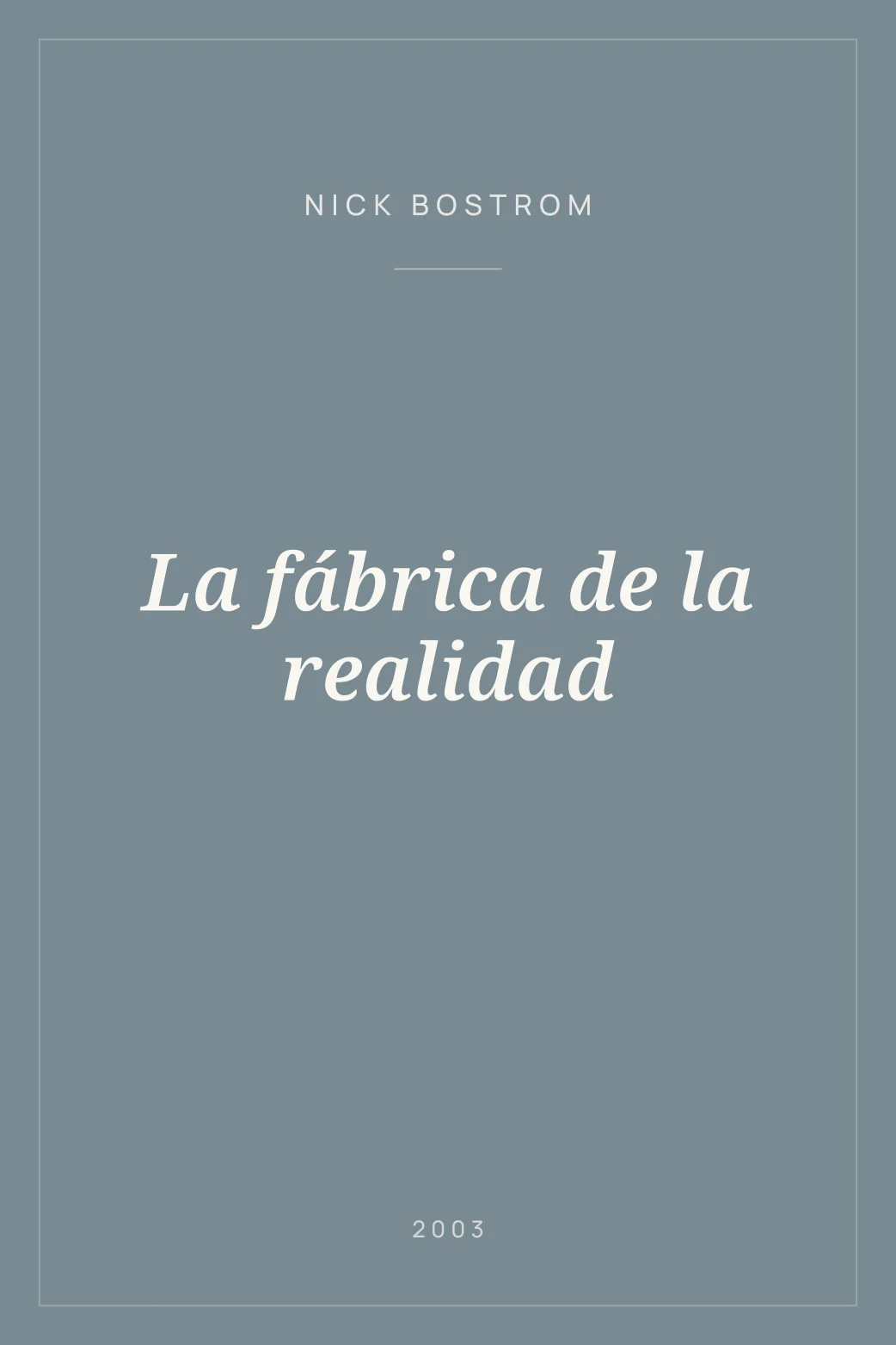 Portada de La fábrica de la realidad