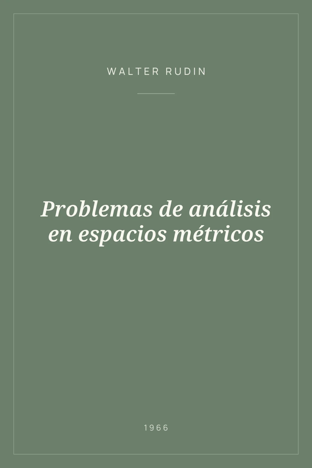 Portada de Problemas de análisis en espacios métricos