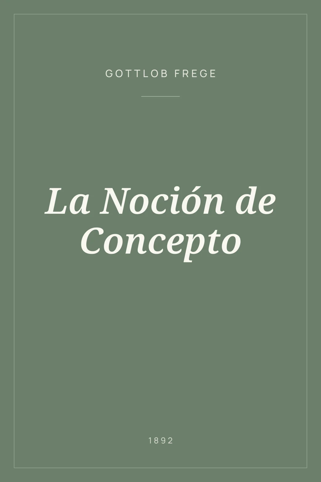 Portada de La Noción de Concepto