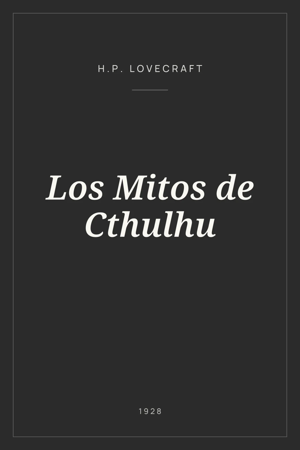 Portada de Los Mitos de Cthulhu
