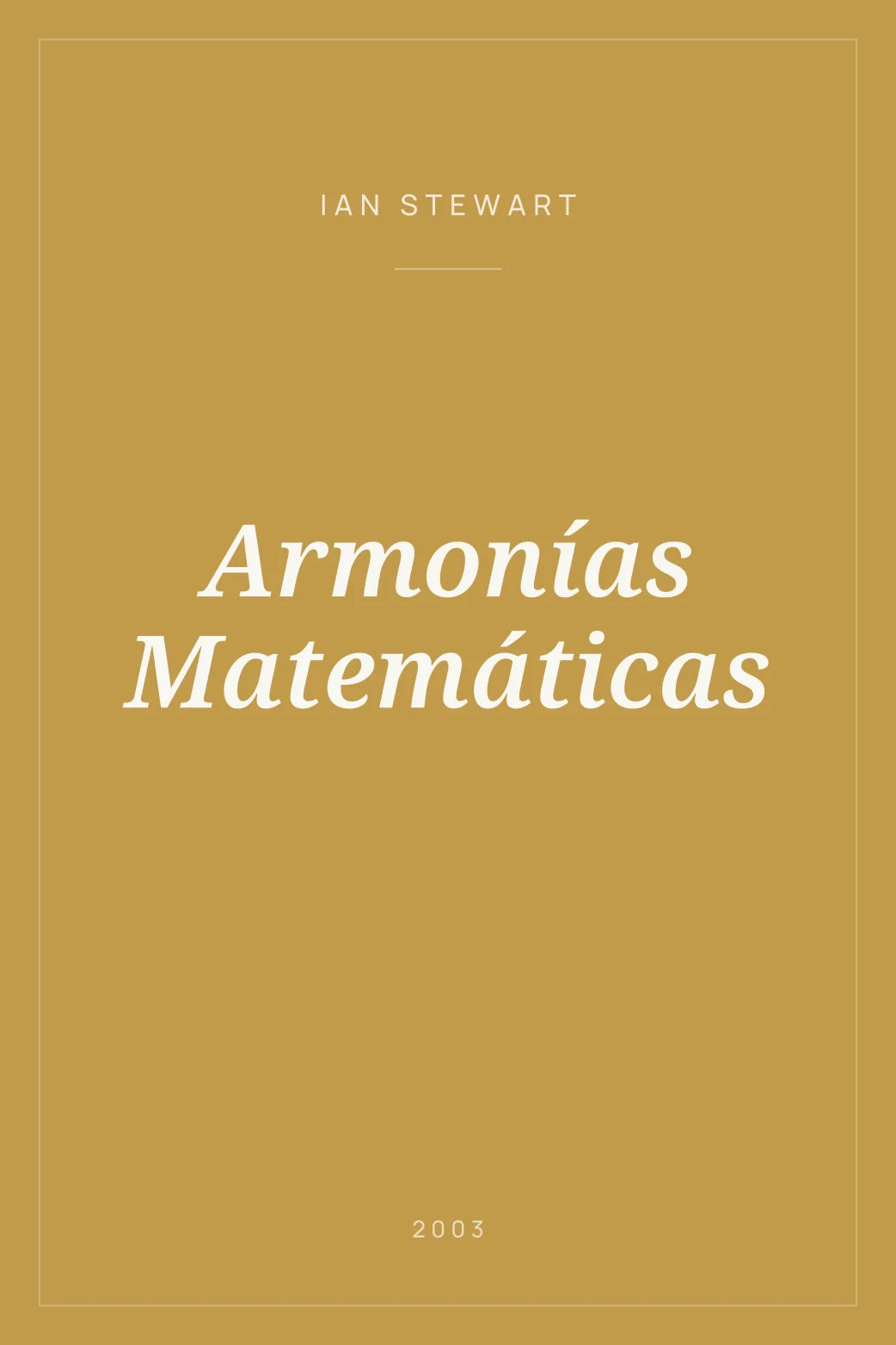 Portada de Armonías Matemáticas