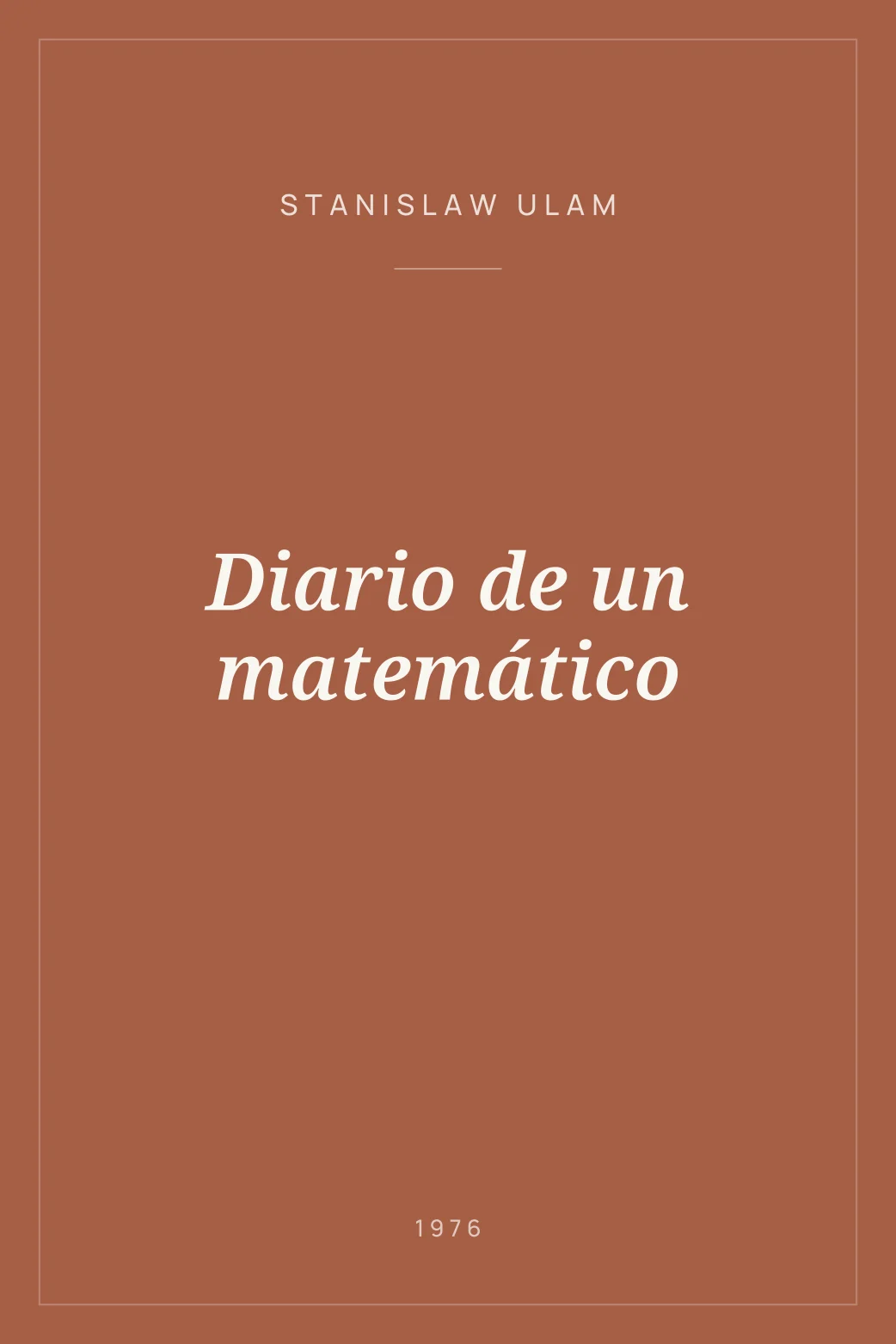 Portada de Diario de un matemático