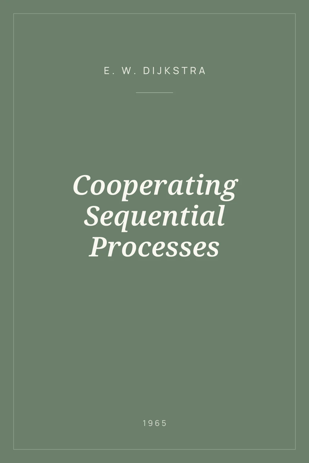 Portada de Cooperating Sequential Processes