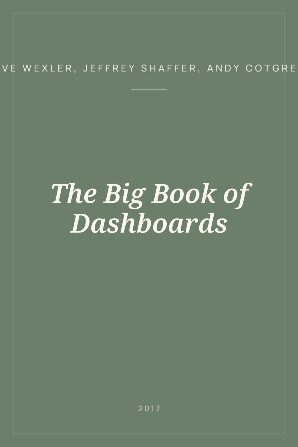 Portada de The Big Book of Dashboards