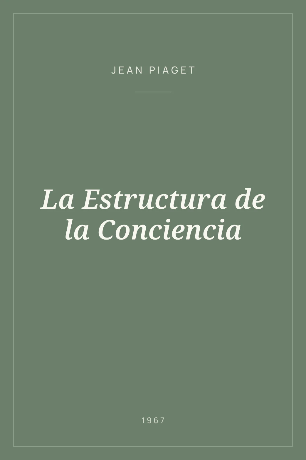 Portada de La Estructura de la Conciencia