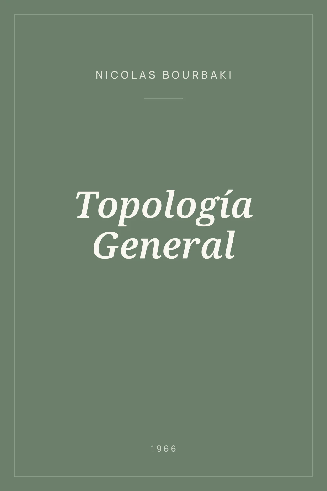 Portada de Topología General