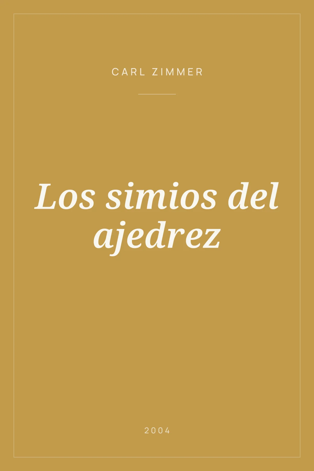 Portada de Los simios del ajedrez