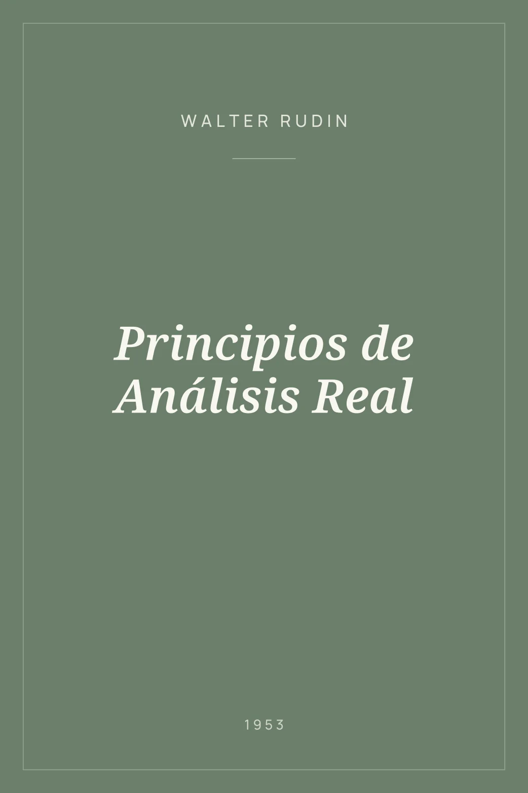 Portada de Principios de Análisis Real