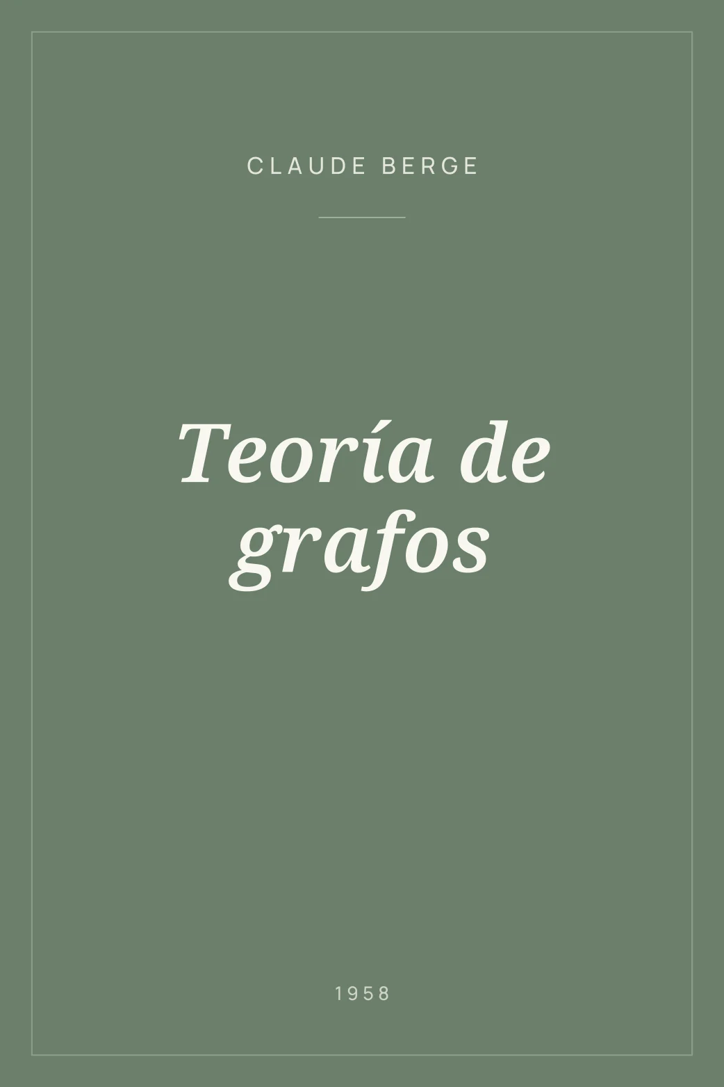 Portada de Teoría de grafos