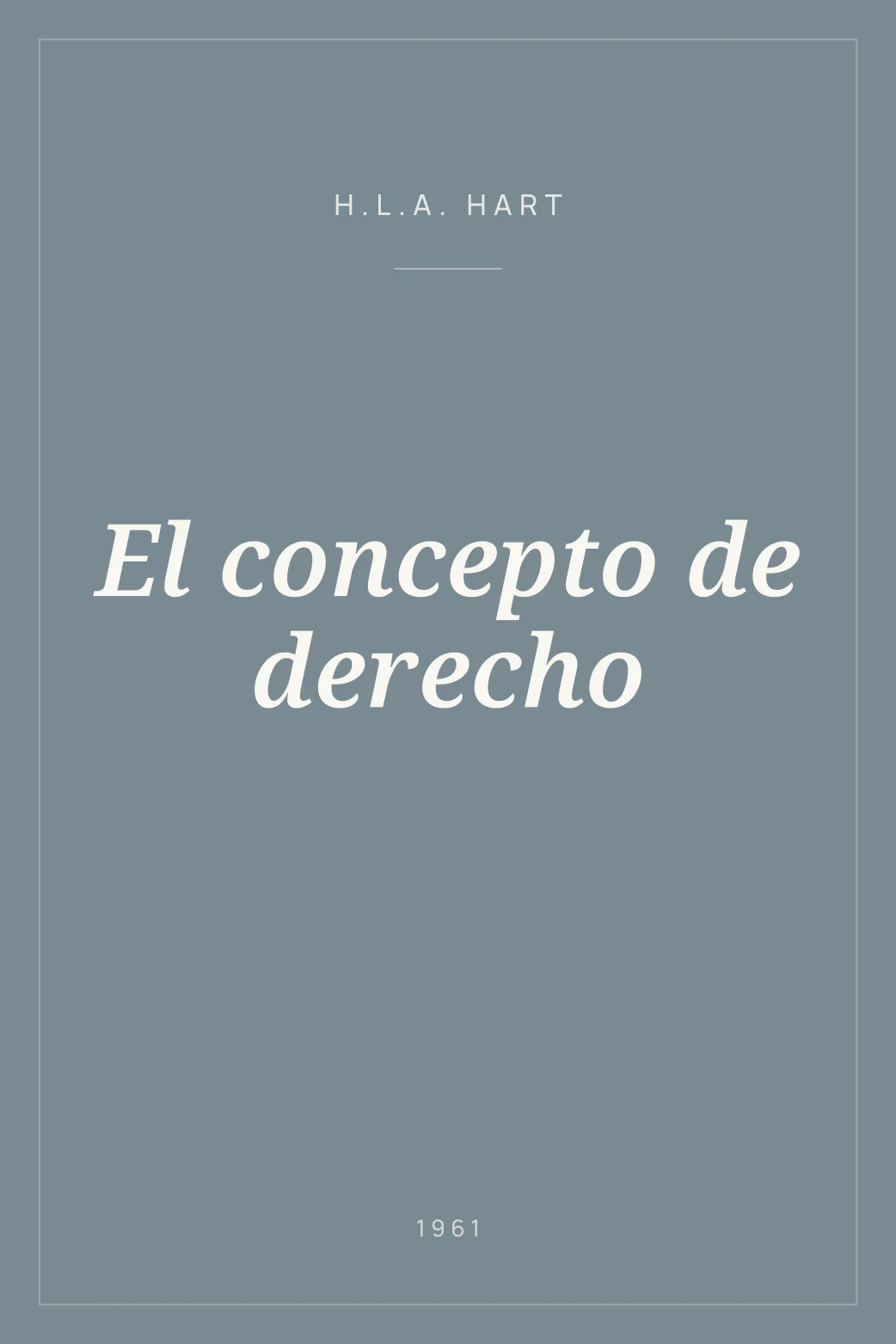 Portada de El concepto de derecho