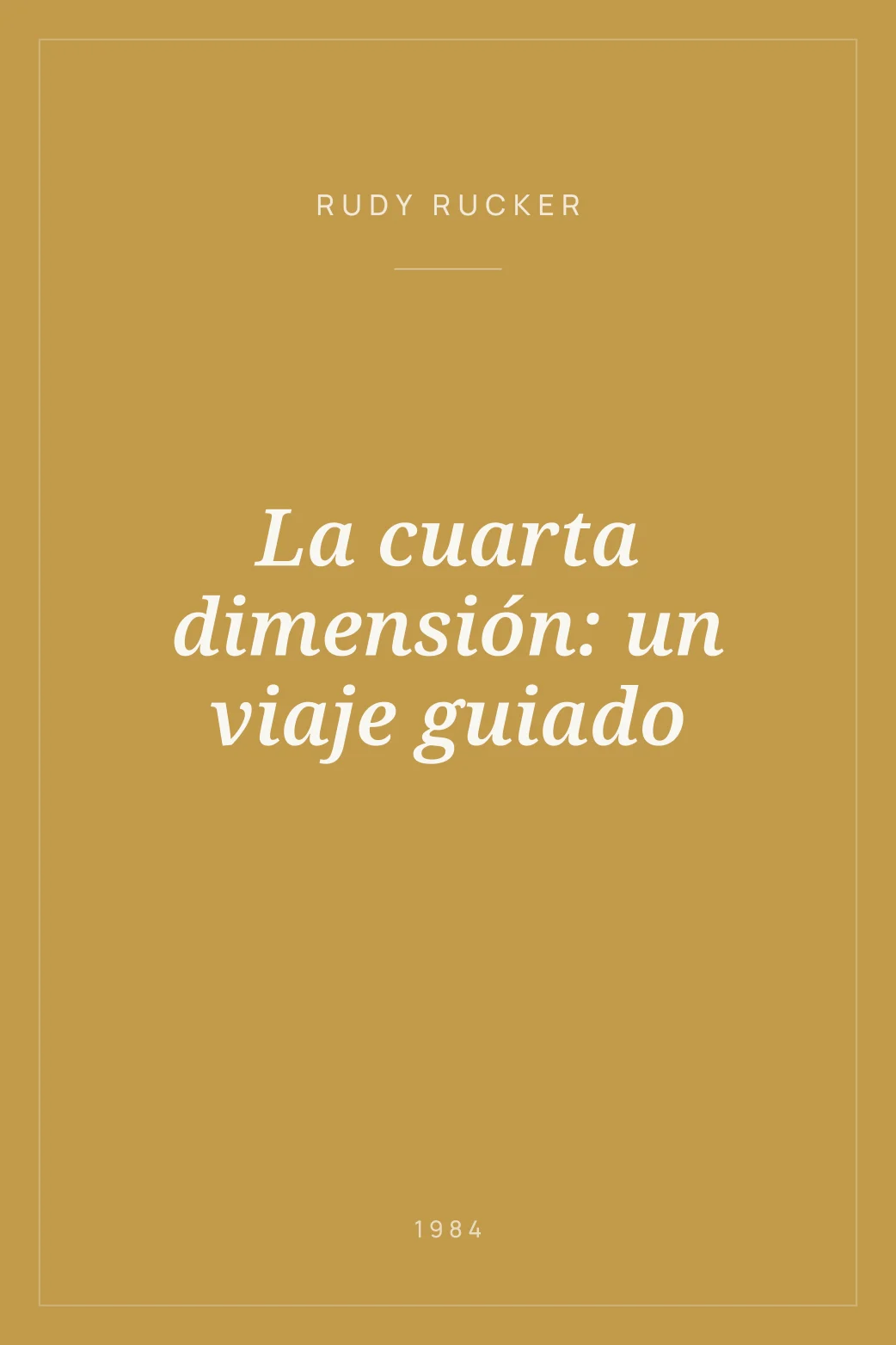 Portada de La cuarta dimensión: un viaje guiado