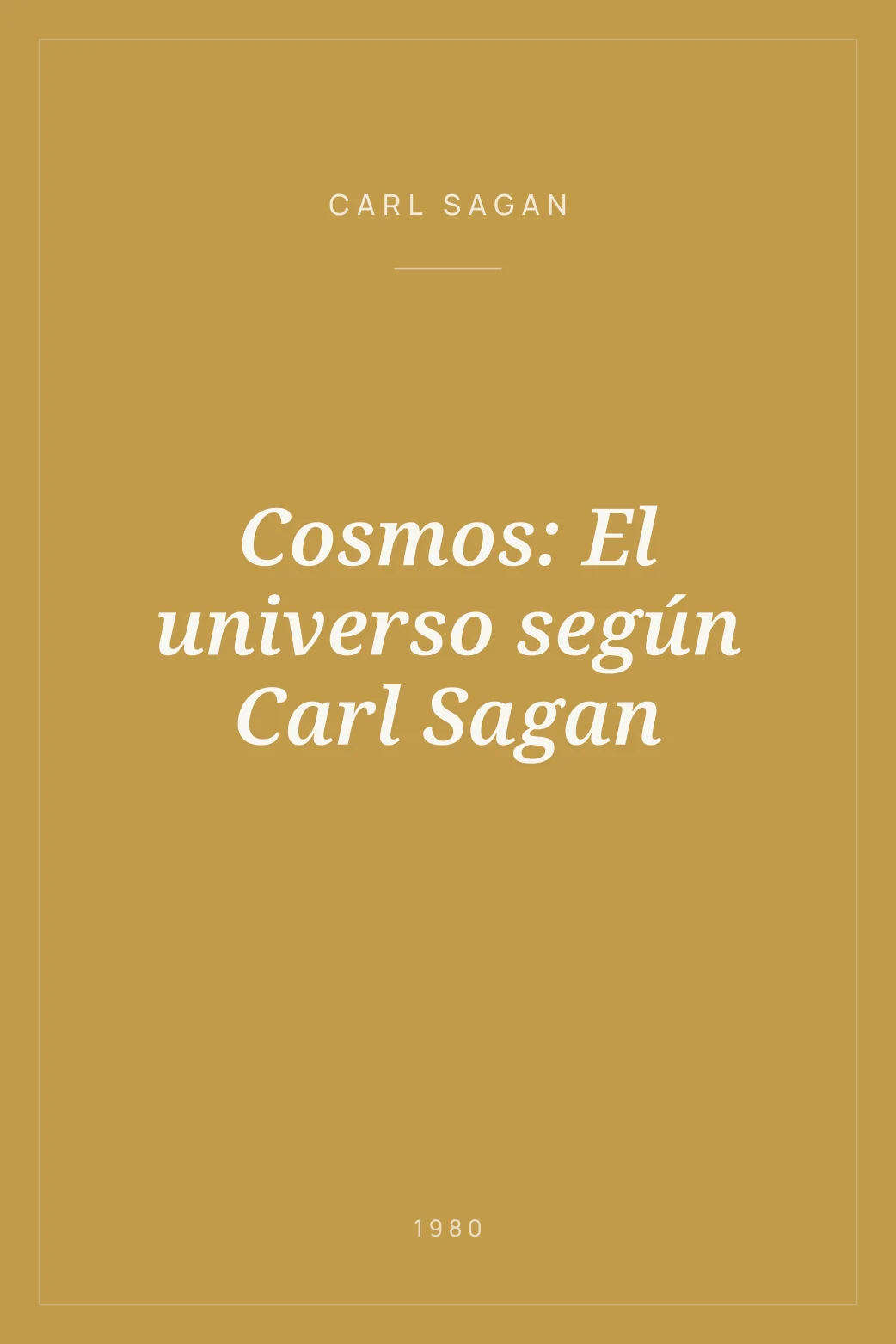 Portada de Cosmos: El universo según Carl Sagan