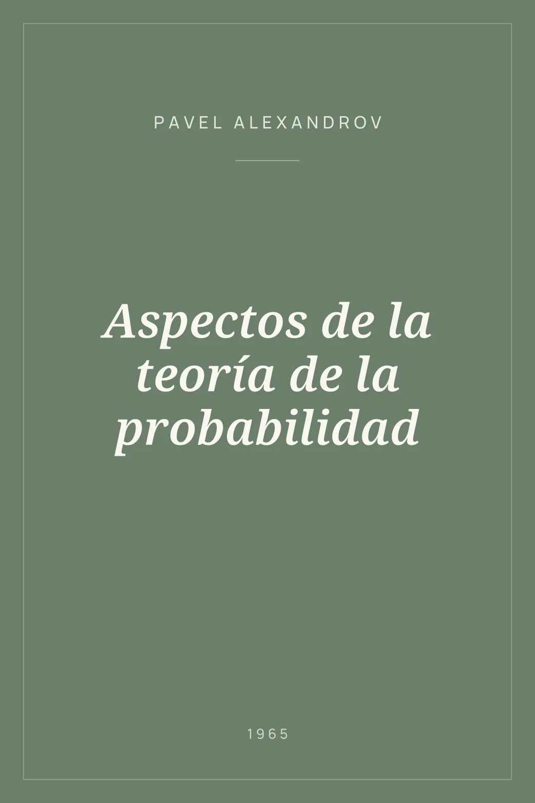 Portada de Aspectos de la teoría de la probabilidad