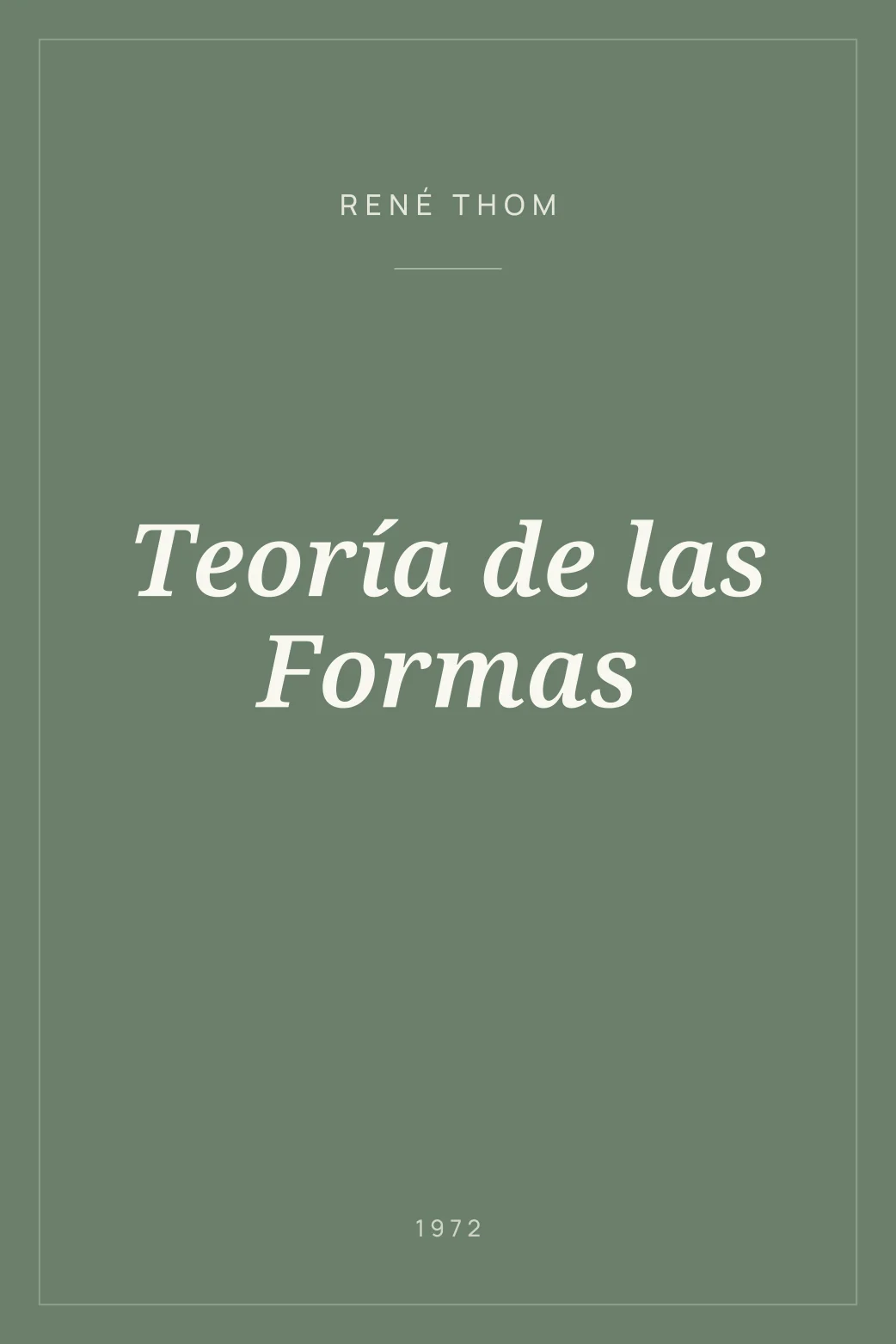 Portada de Teoría de las Formas