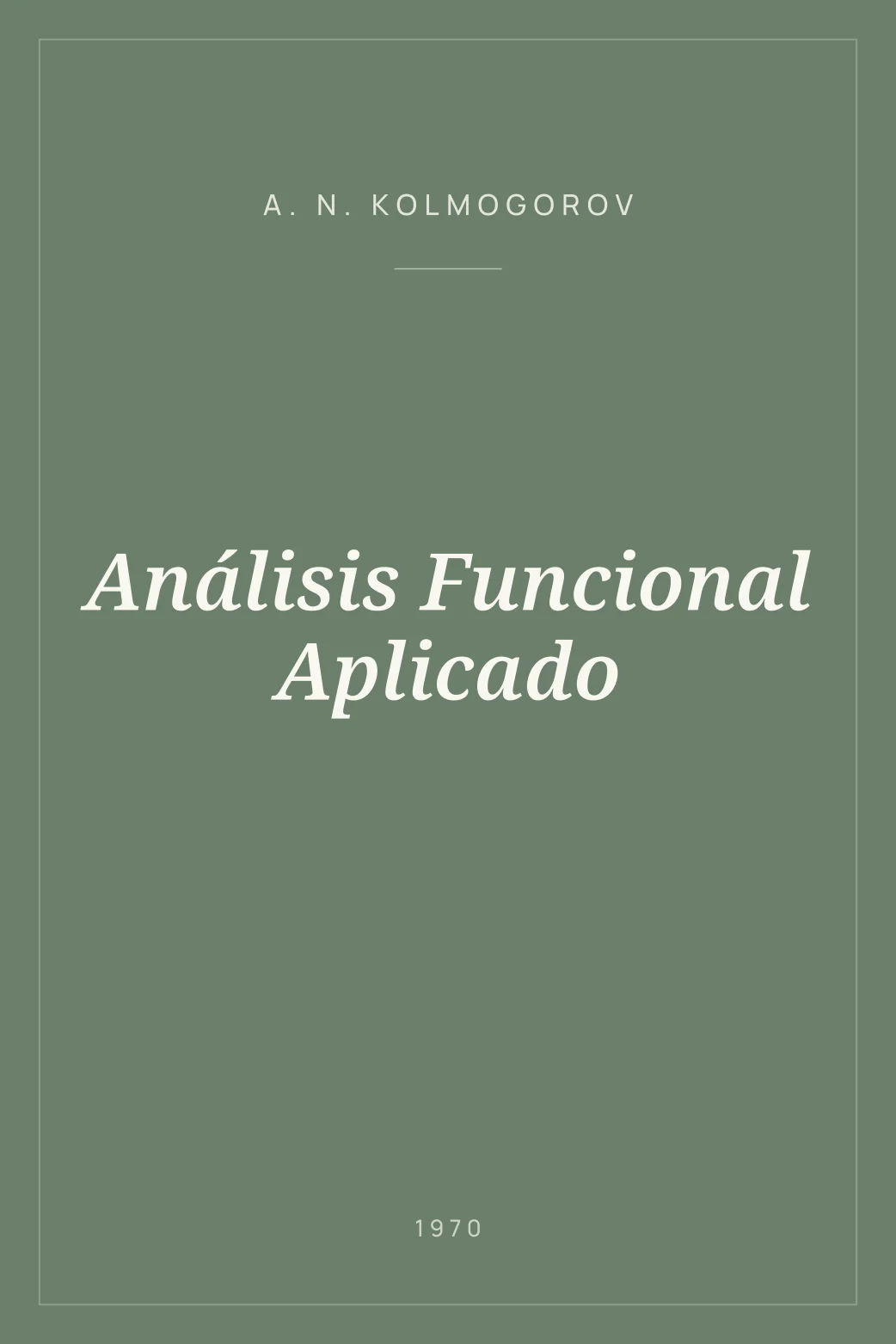 Portada de Análisis Funcional Aplicado