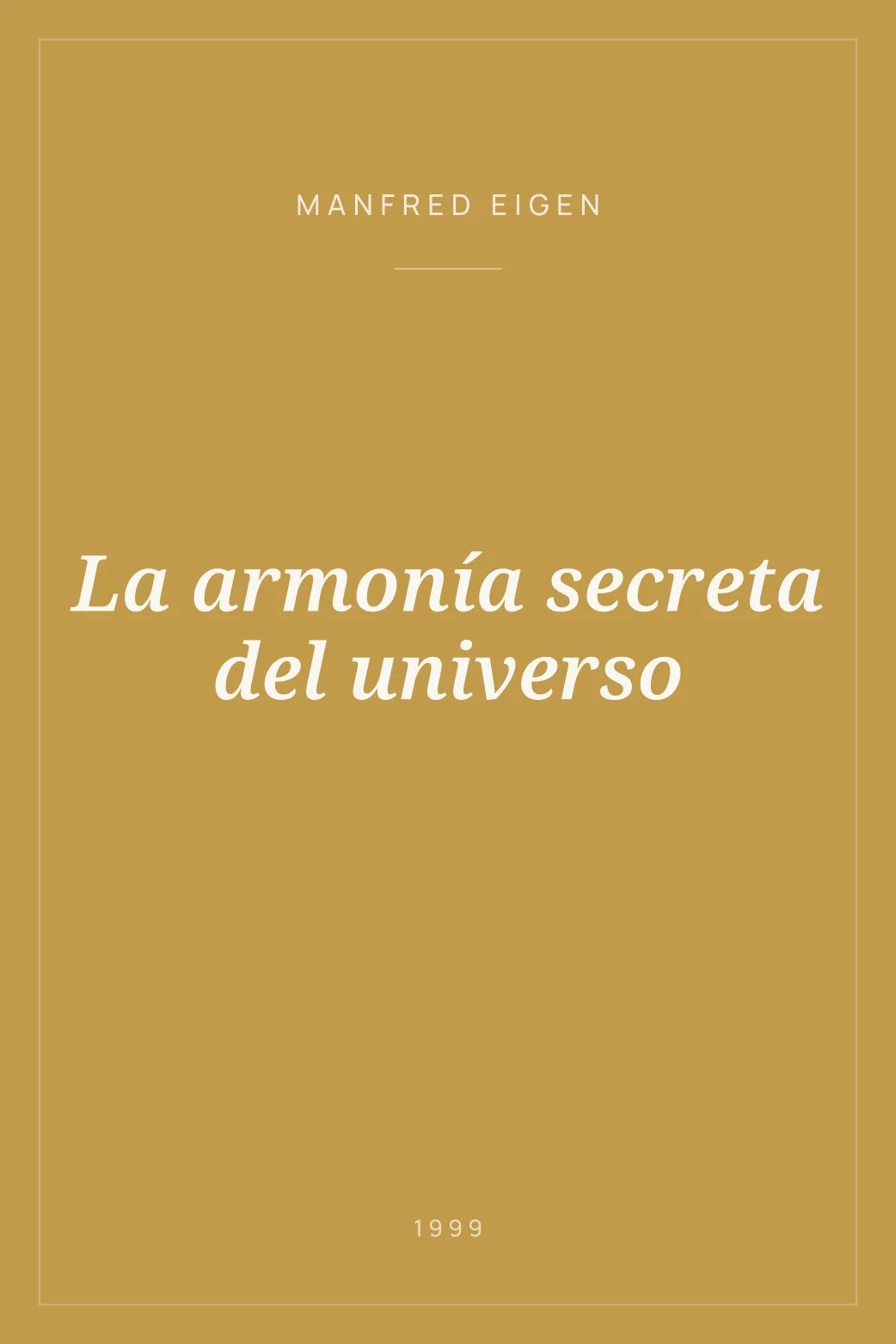 Portada de La armonía secreta del universo