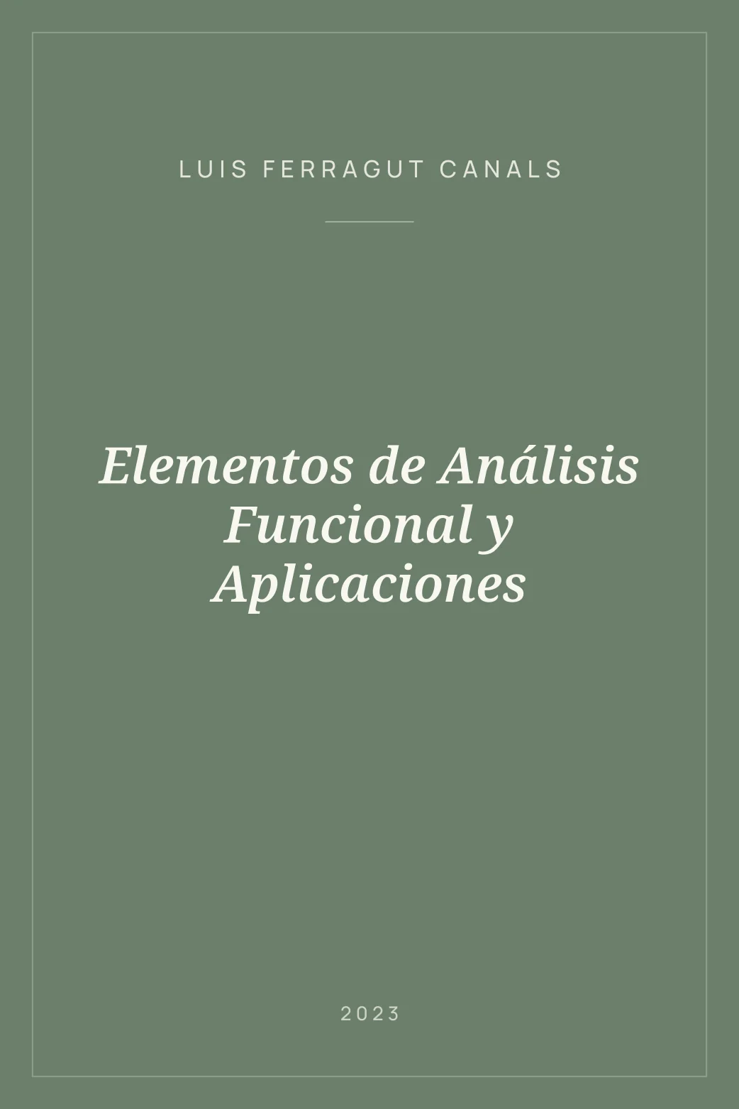 Portada de Elementos de Análisis Funcional y Aplicaciones