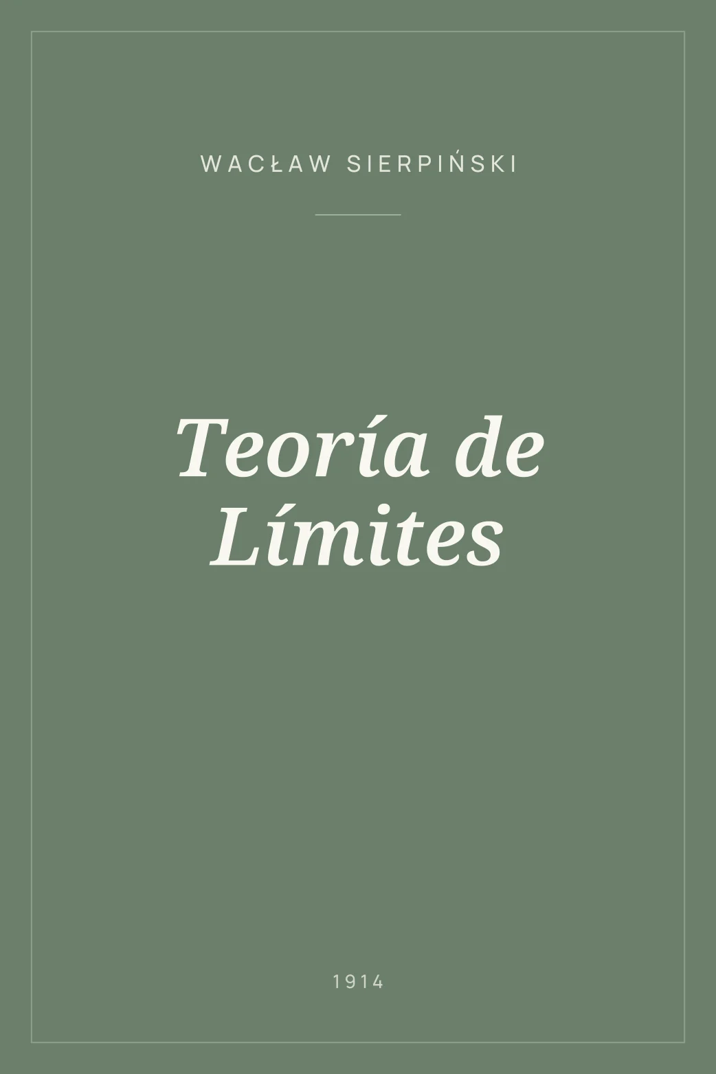 Portada de Teoría de Límites