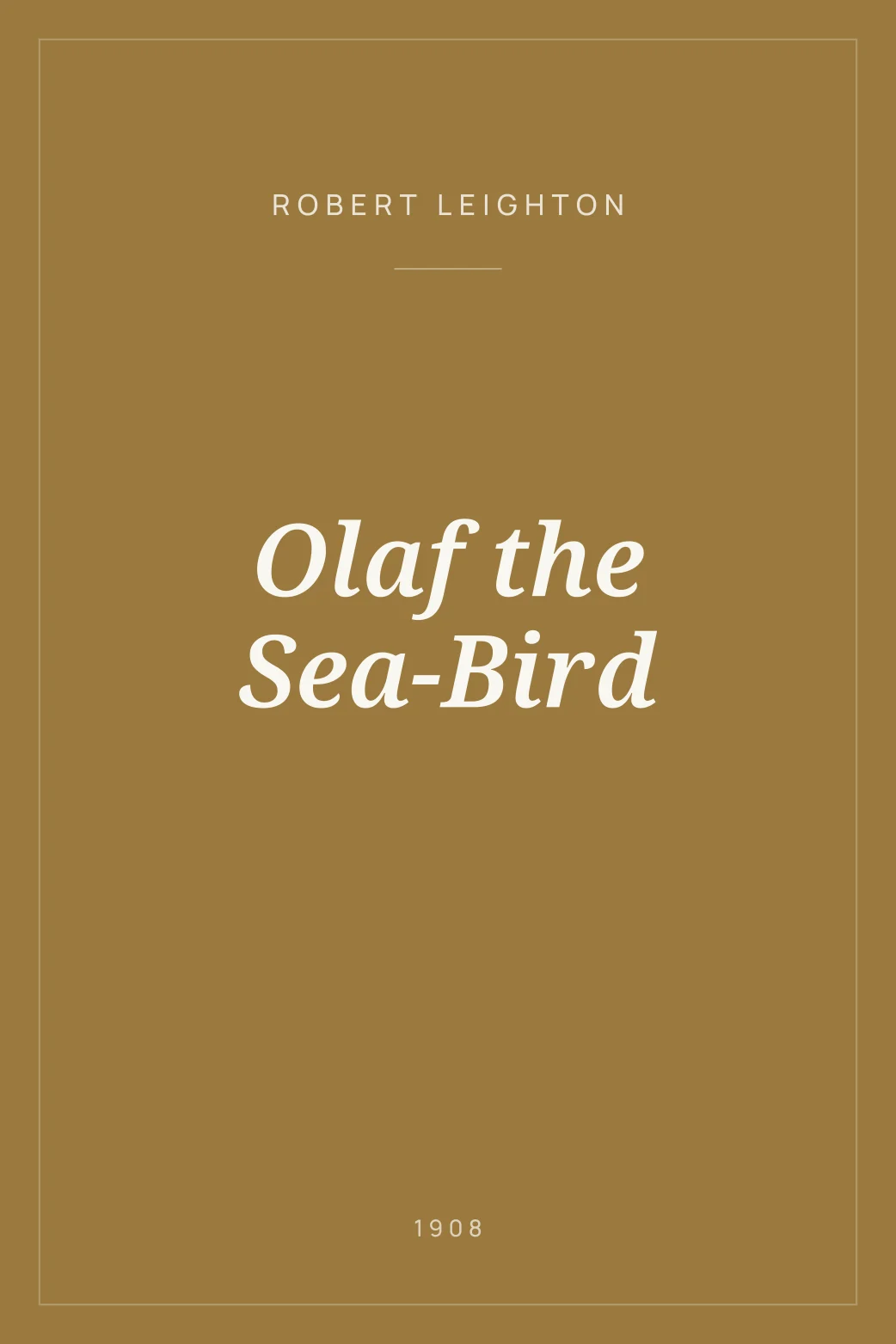 Portada de Olaf the Sea-Bird