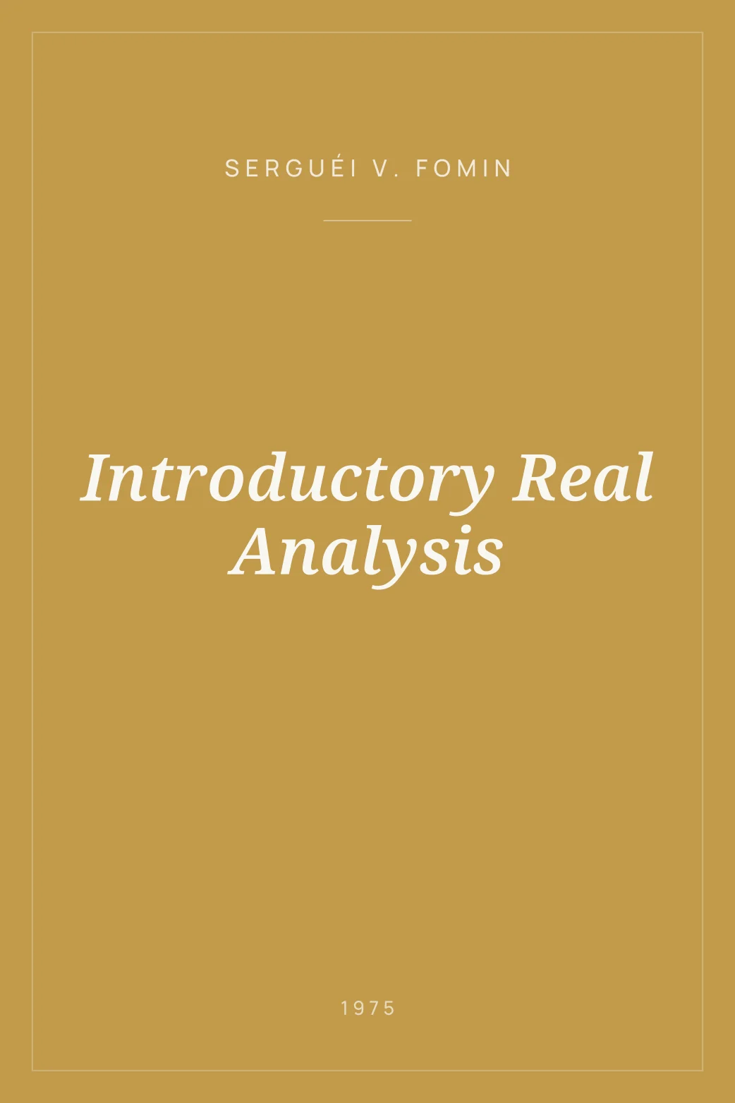 Portada de Introductory Real Analysis