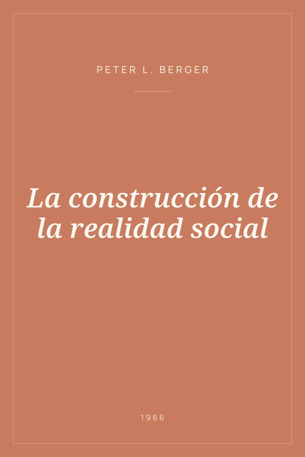 Portada de La construcción de la realidad social