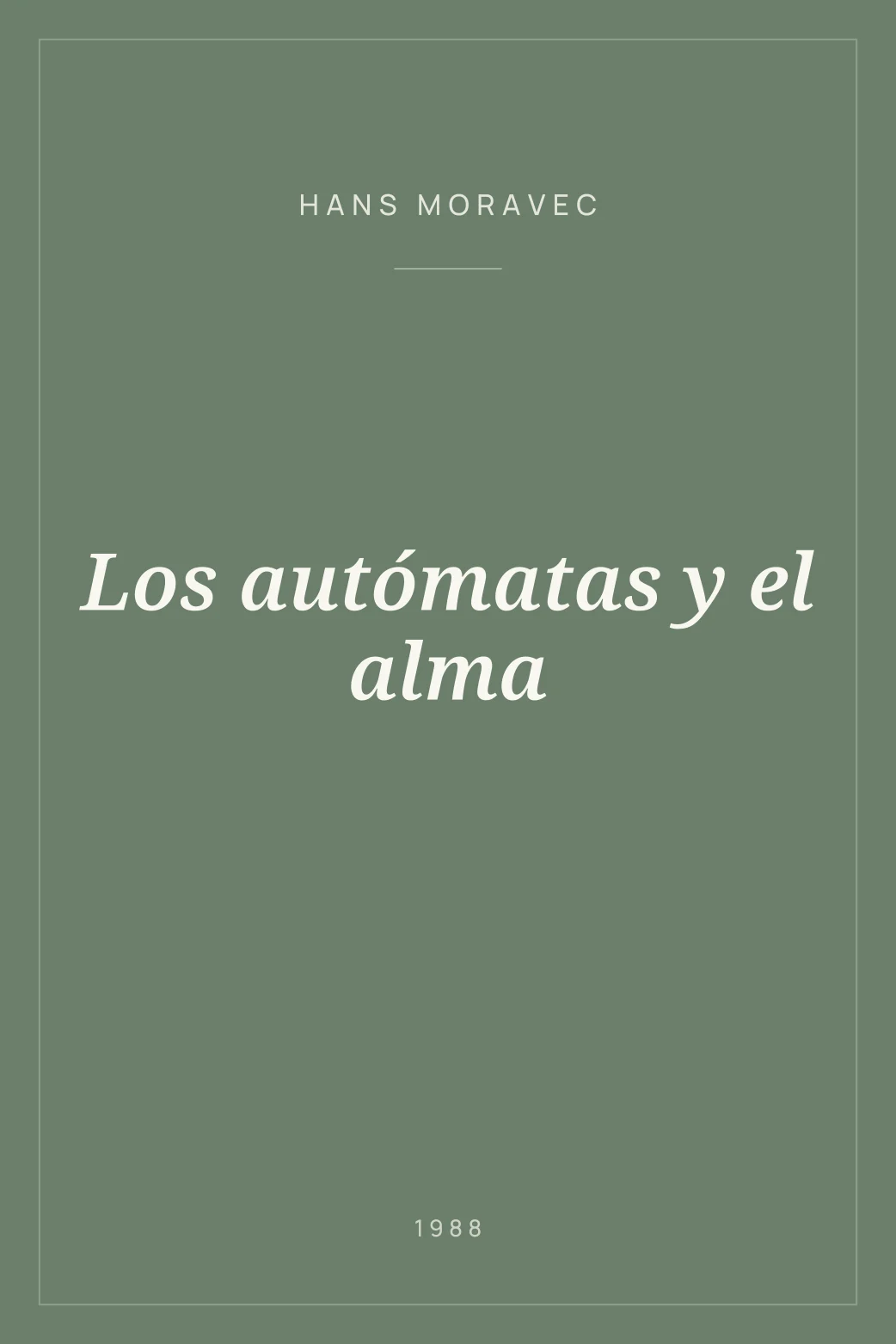 Portada de Los autómatas y el alma