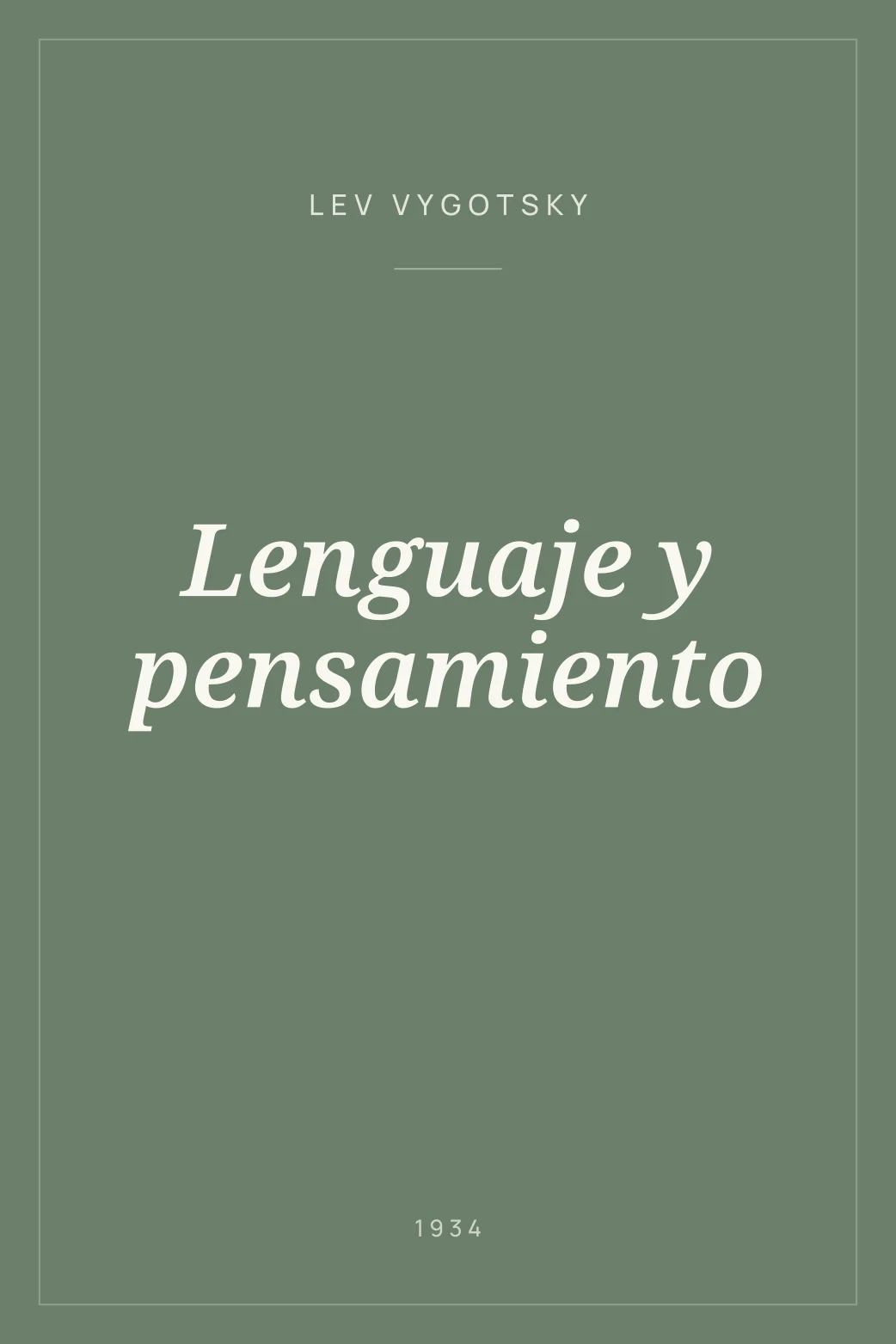 Portada de Lenguaje y pensamiento