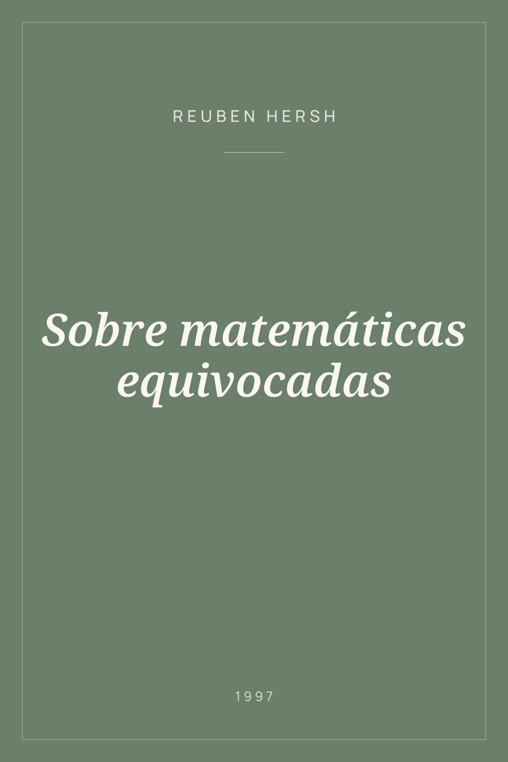 Portada de Sobre matemáticas equivocadas