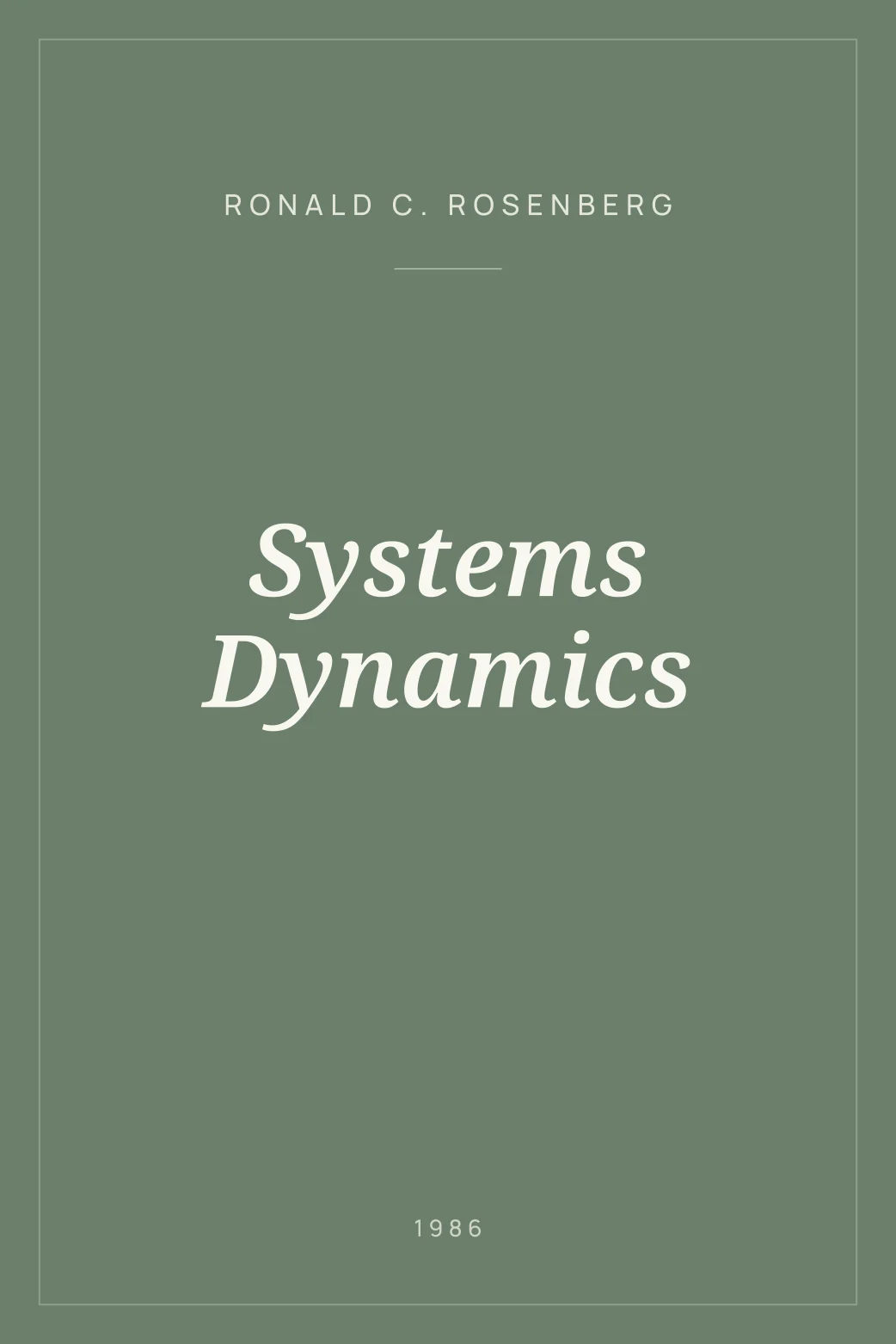 Portada de Systems Dynamics