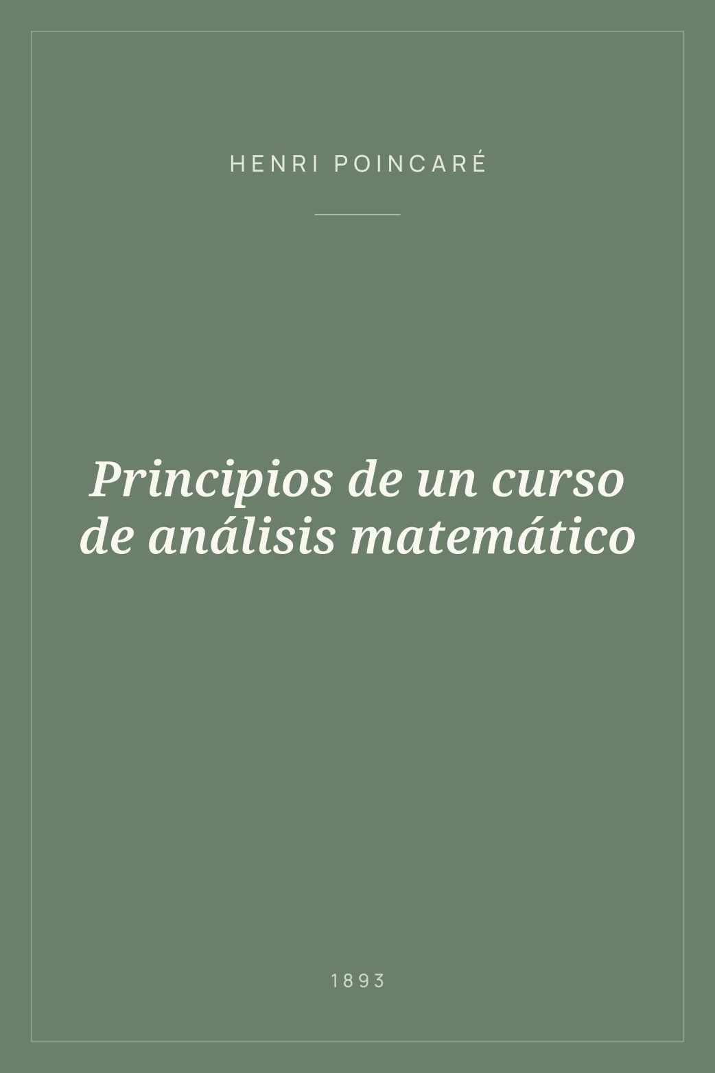Portada de Principios de un curso de análisis matemático
