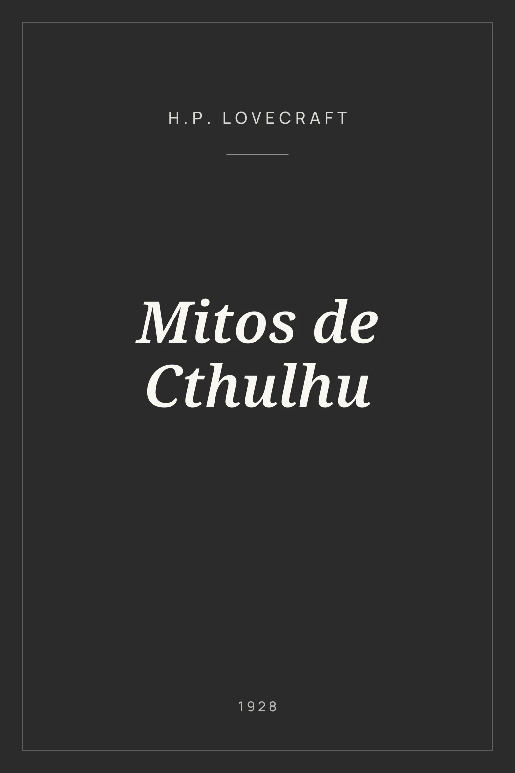 Portada de Mitos de Cthulhu