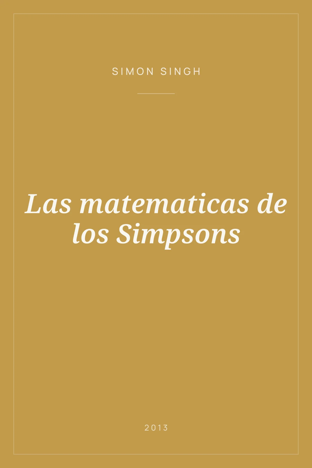 Portada de Las matematicas de los Simpsons