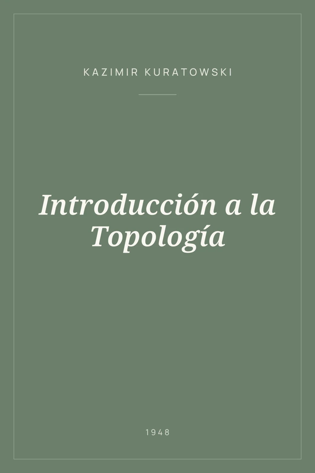 Portada de Introducción a la Topología
