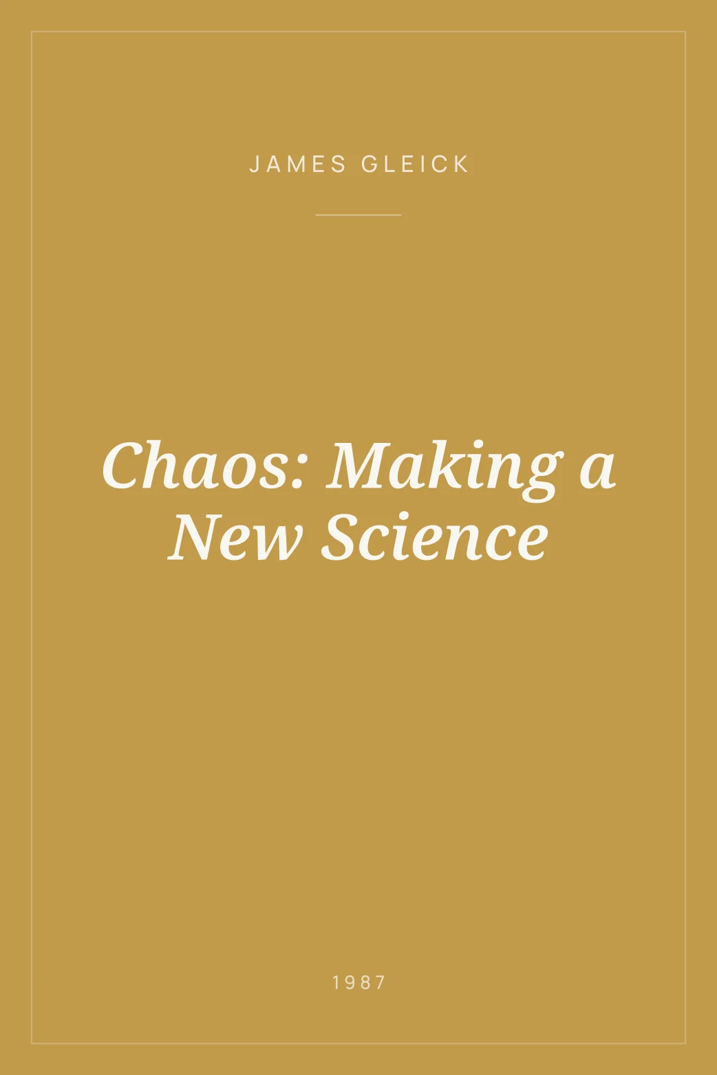 Portada de Chaos: Making a New Science