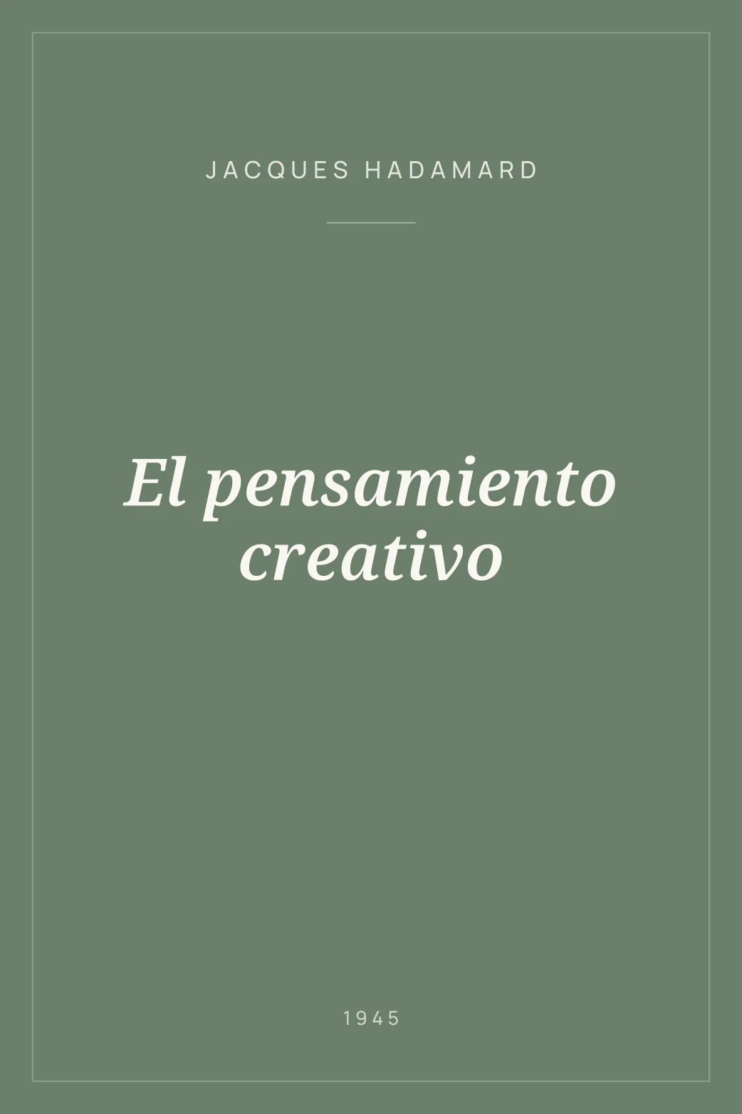 Portada de El pensamiento creativo