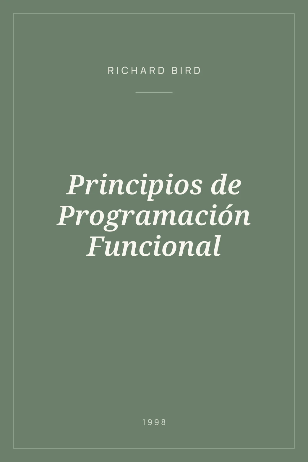 Portada de Principios de Programación Funcional