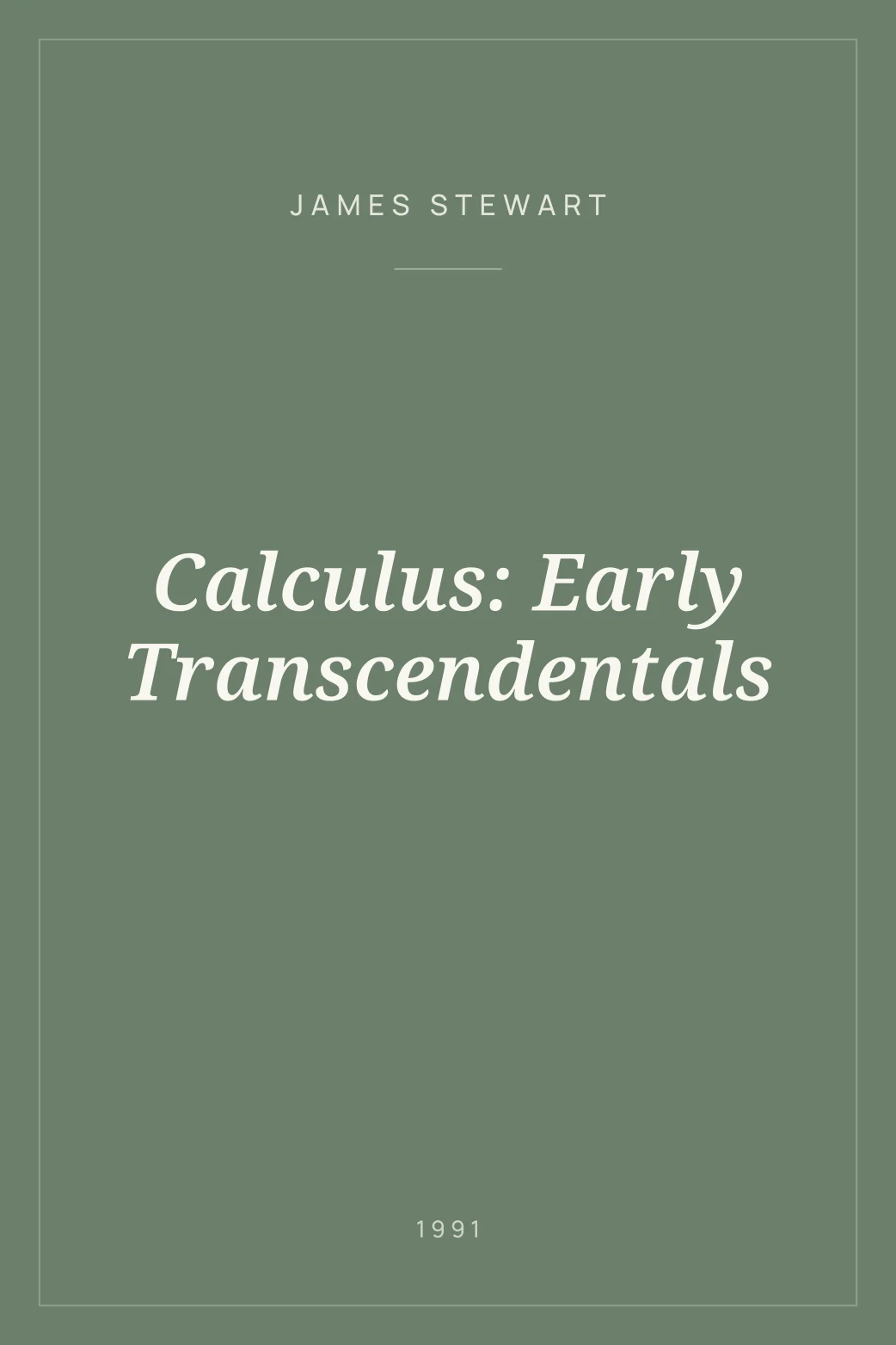 Portada de Calculus: Early Transcendentals
