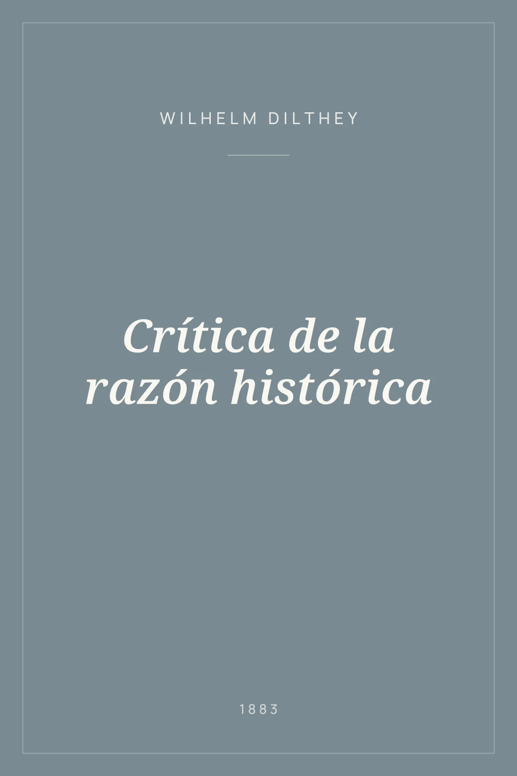 Portada de Crítica de la razón histórica