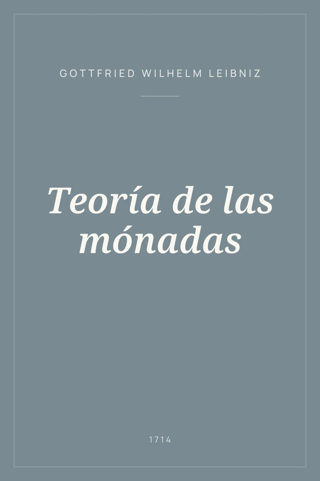 Portada de Teoría de las mónadas