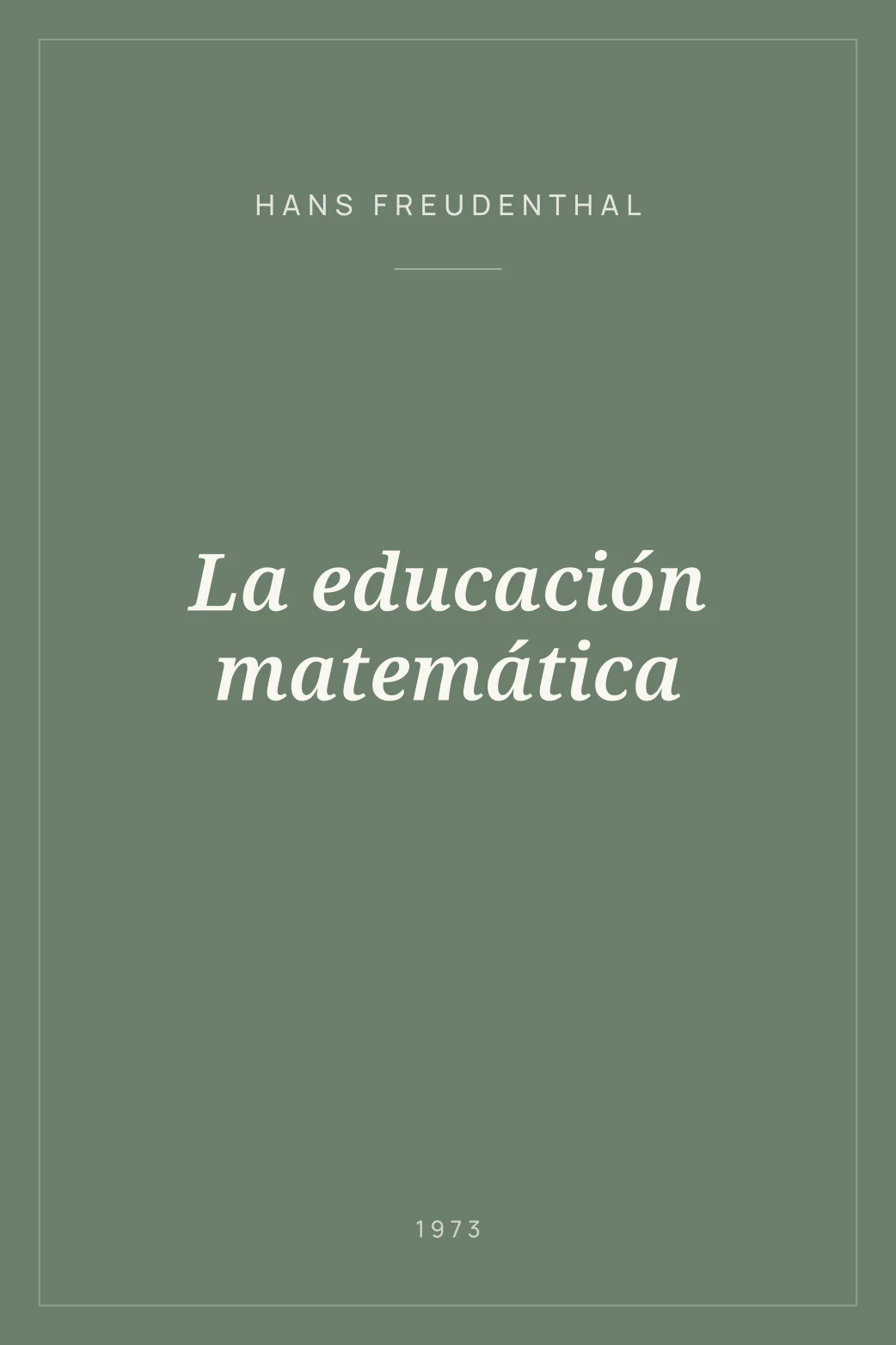 Portada de La educación matemática