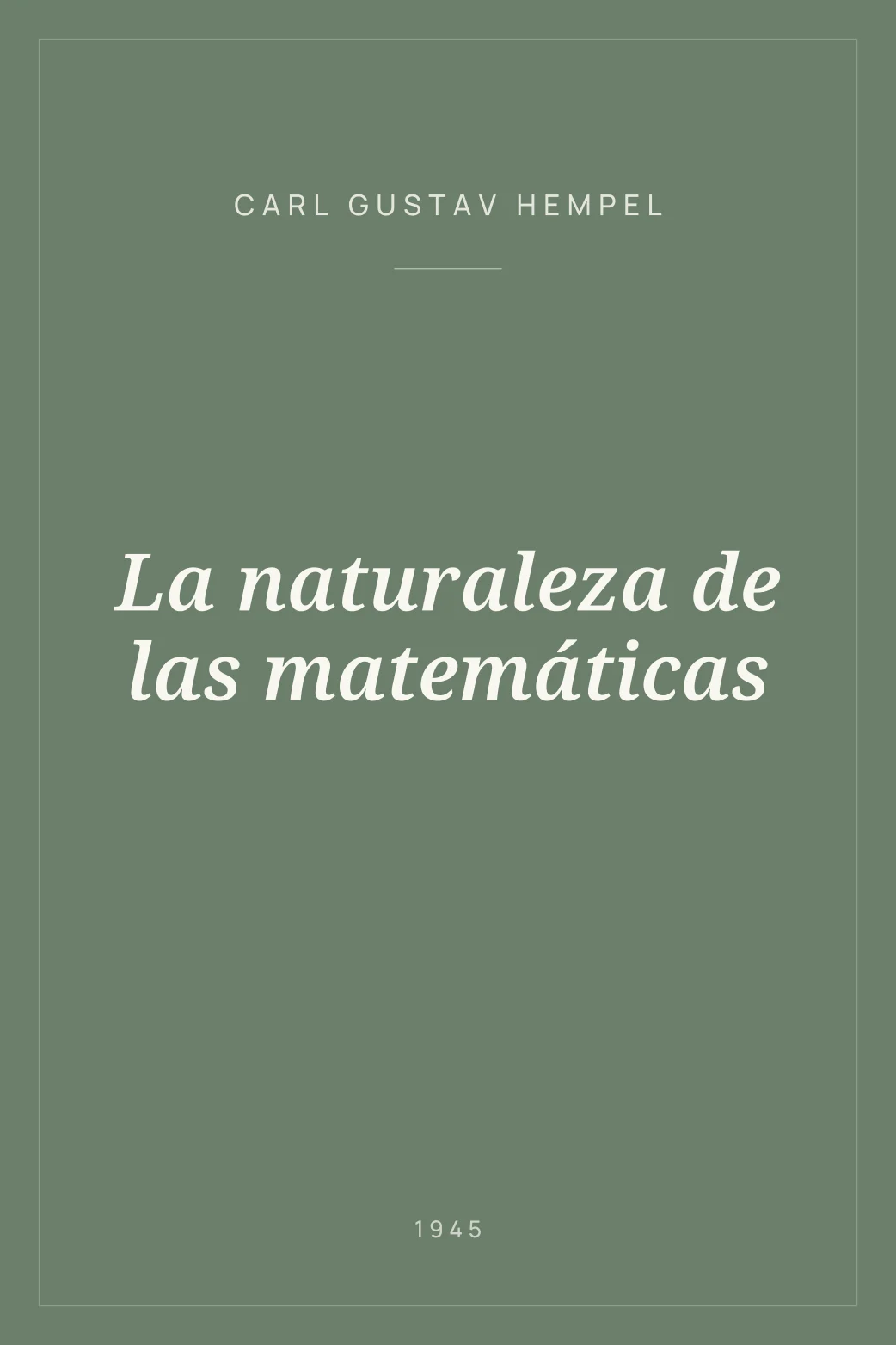 Portada de La naturaleza de las matemáticas